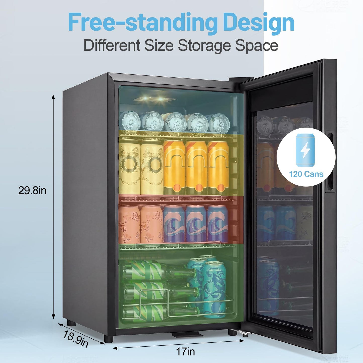 180 Bottles Wine Fridge 24 Inch Dual Zone Wine Cooler Refrigerator Freestanding Wine Refrigerator with Glass Door and Safety Lock, Large Wine Cellar for Home, Office, Kitchen