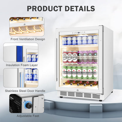 180 Bottles Wine Fridge 24 Inch Dual Zone Wine Cooler Refrigerator Freestanding Wine Refrigerator with Glass Door and Safety Lock, Large Wine Cellar for Home, Office, Kitchen