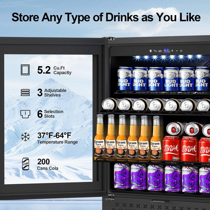 180 Bottles Wine Fridge 24 Inch Dual Zone Wine Cooler Refrigerator Freestanding Wine Refrigerator with Glass Door and Safety Lock, Large Wine Cellar for Home, Office, Kitchen